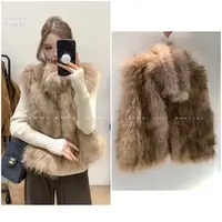 【 栗子可可】 立领毛毛马甲 