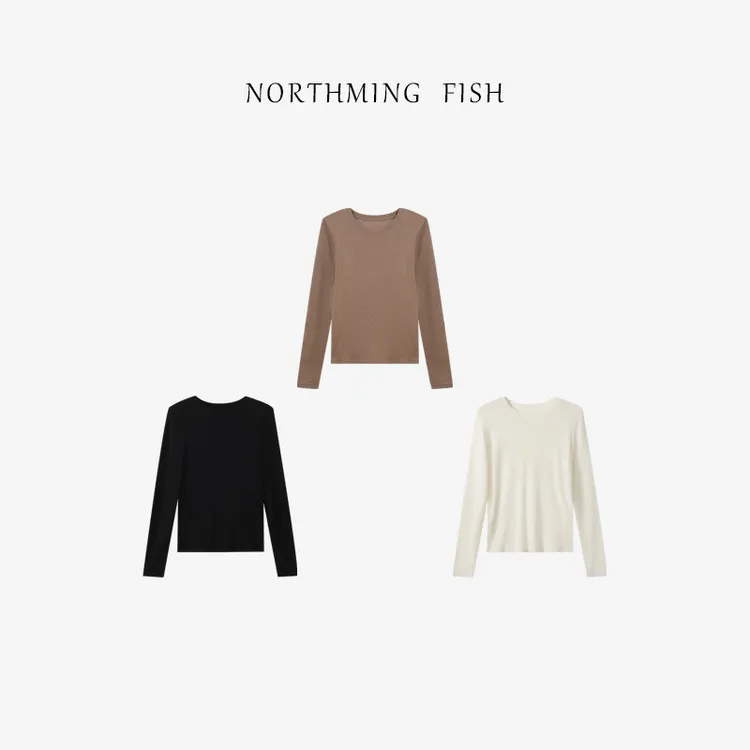 NorthMing fish「好搭不挑」百搭优雅 澳大利亚美利奴羊毛打底