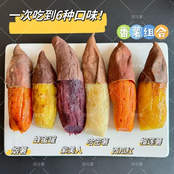 红薯四拼组合·多种口味番薯组合四拼红薯组合健康粗粮新鲜现挖