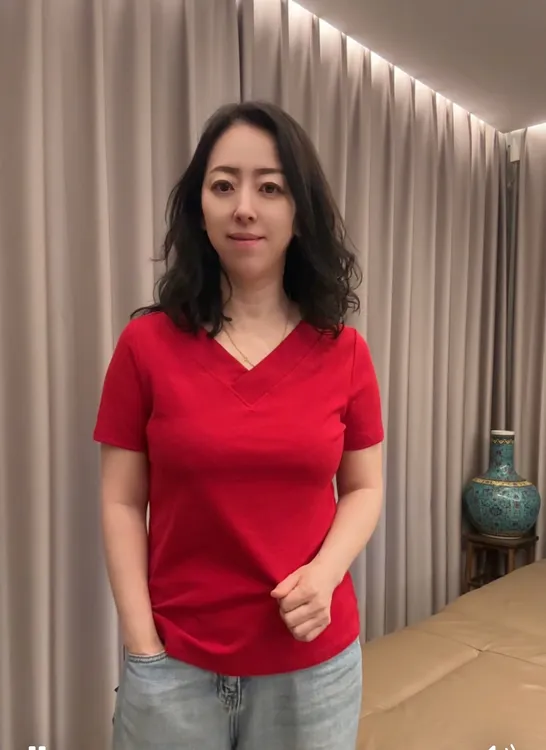 纯棉V领纯色外穿气质百搭修身显瘦减龄彩色打底衫半袖T恤有大码
