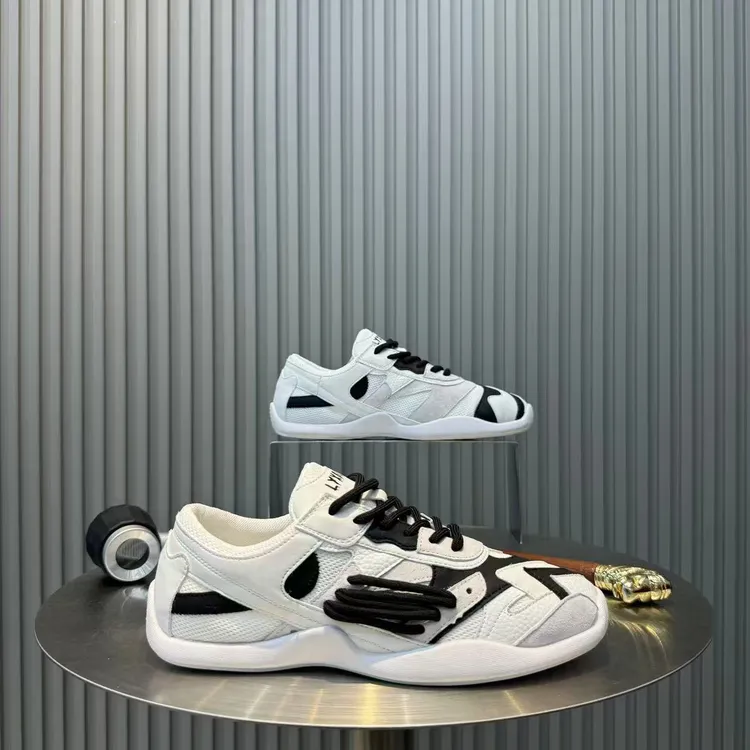 时尚拼色飞织透气休闲鞋低帮夏季新款潮鞋日常男鞋1-213