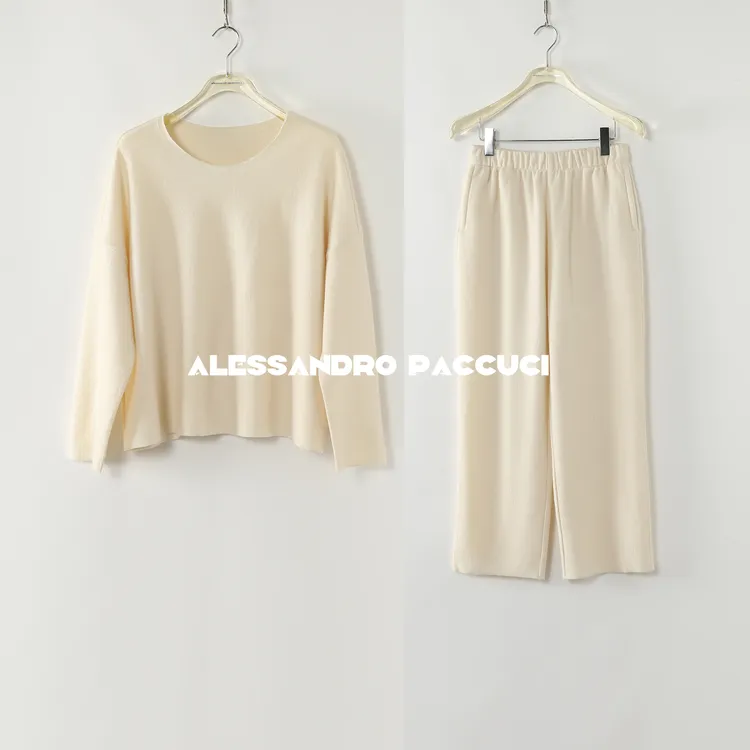 AP洛哥51022TW/51036KC高支美丽诺羊毛圆领卫衣/松紧腰长裤