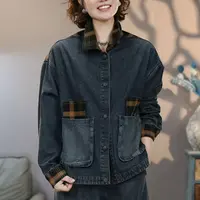 CK9247蓝2025秋季新款设计感水洗重工时尚牛仔外套百搭上衣复古