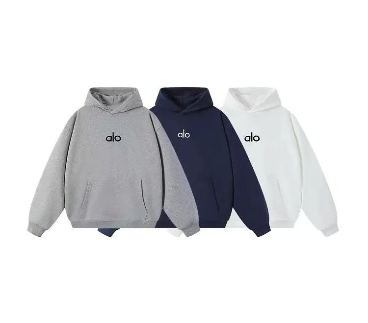 【alo刺绣】-2025秋冬男女同款重磅潮流连帽卫衣-H06