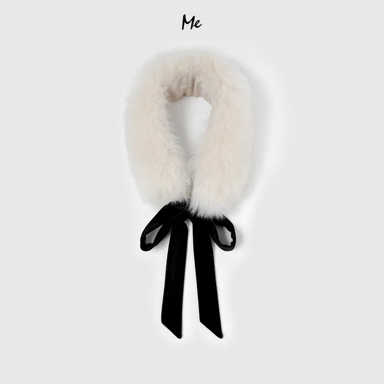 ME【雪山狐狸毛领】超长真狐狸毛护颈保暖时尚百搭休闲毛领MESA5460