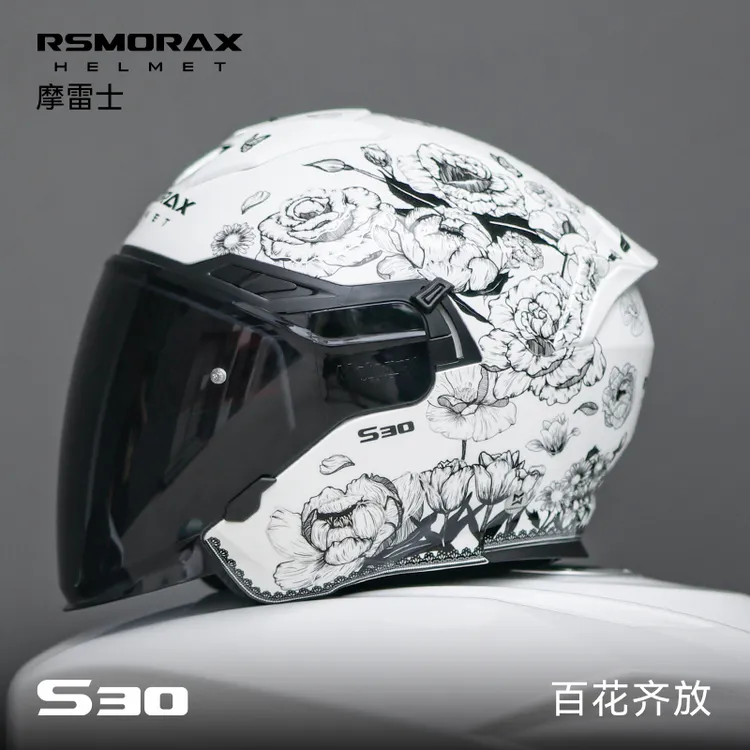 RSMORAX摩雷士「#米兰车展同款」s30百花齐放踏板巡航四分三盔