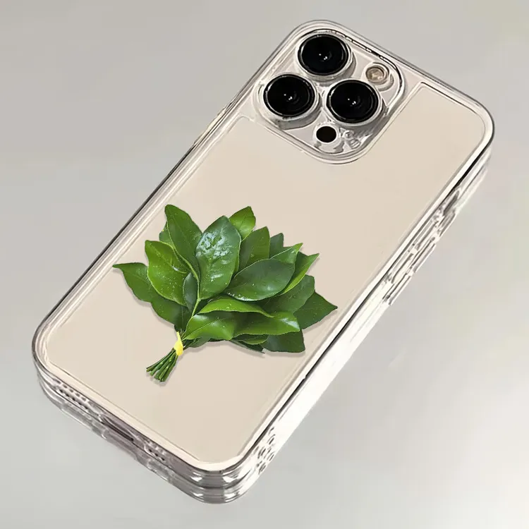 幸运柚子叶磨砂适用苹果17pro/13全包手机壳华为vivo小米oppo透明