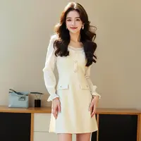 奢姿大码女装2025春季木耳边气质方领裙子胖妹妹喇叭袖时尚连衣裙