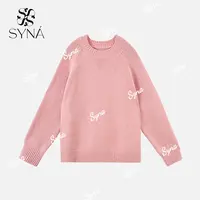 syna希娜 『糖霜话梅』100山羊绒重磅经典罗纹袖口落肩针织毛衣