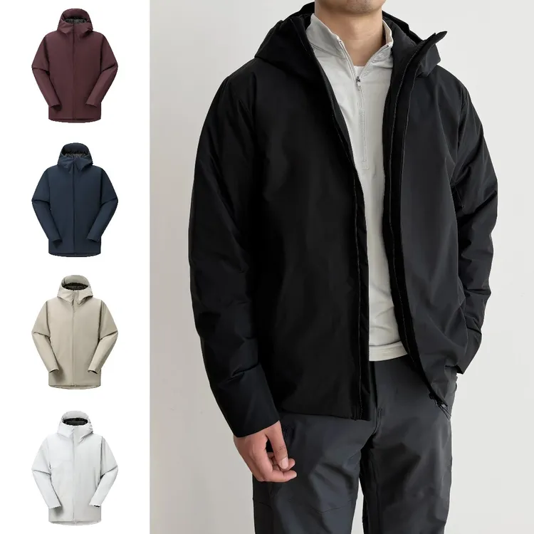 无畏严寒 三防压胶 高端秋冬男士防风防雨加厚保暖连帽冲锋羽绒服