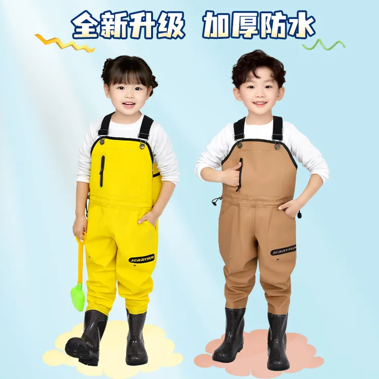 儿童玩水连体下水裤幼儿园防男孩女孩玩水衣服抓鱼赶海沙滩装备