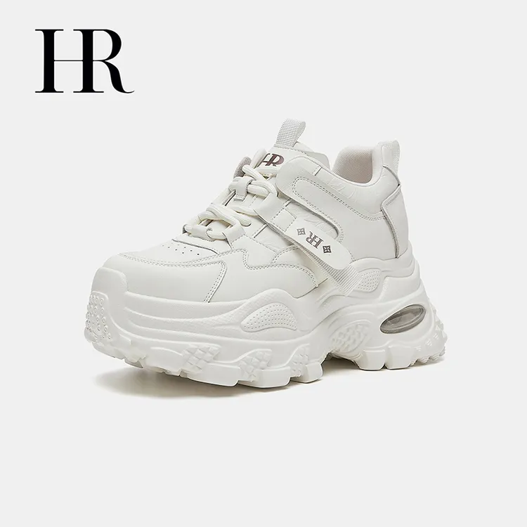 HR/赫莲娜女鞋子2025秋季新款老爹鞋松糕厚底增高时尚潮流休闲鞋