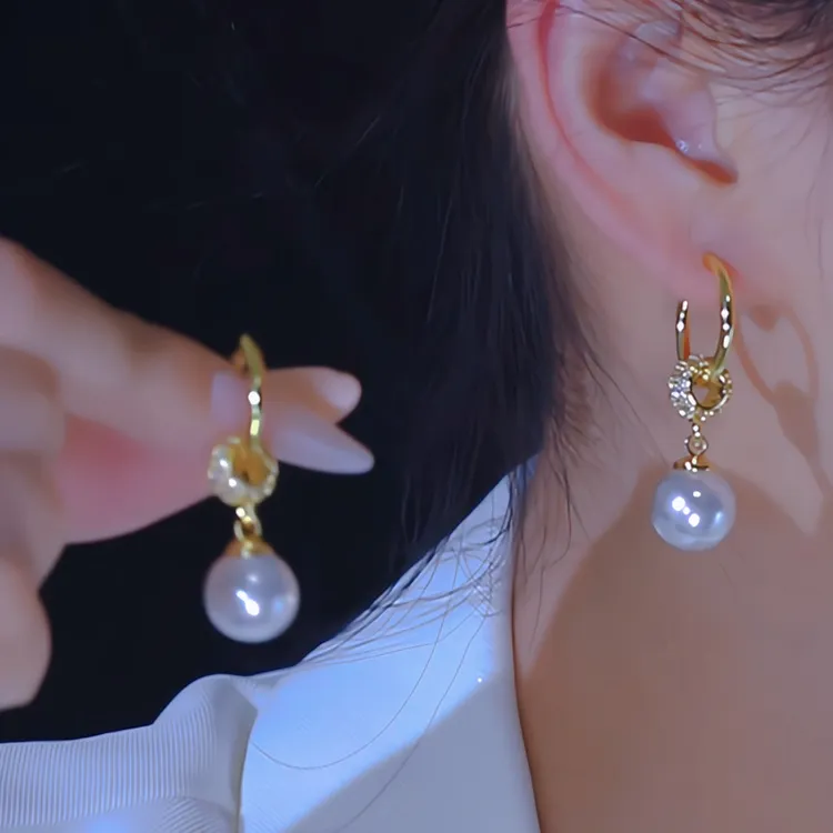 钛钢耳饰 气质轻奢耳环法式小众耳饰日韩复古优雅耳环精致