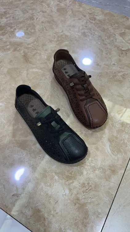 步云轩春夏季牛筋底打孔妈妈鞋