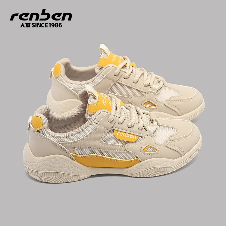 人本官方旗舰店学生跑步鞋女夏季轻薄透气2025网面ins潮流韩版ol