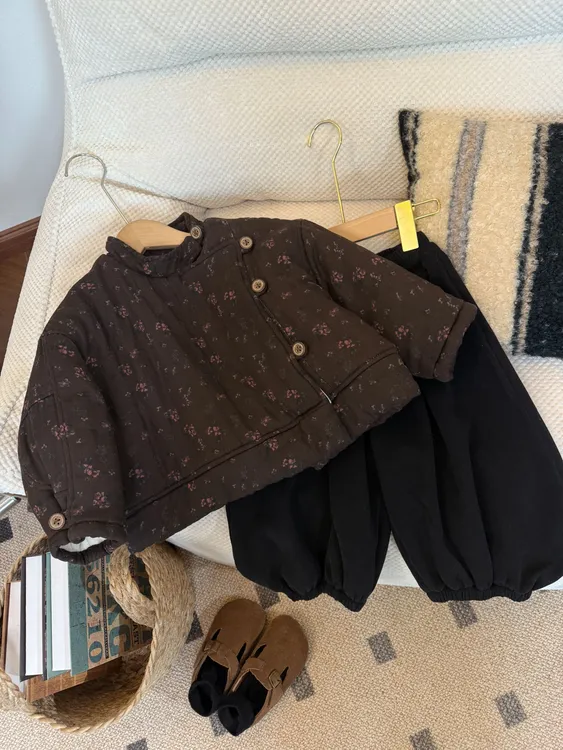 儿童秋冬款加厚上衣FY126宝宝韩版斜门襟加棉外套FY181