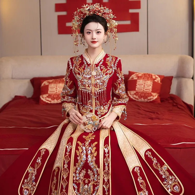 秀禾服重工2025新款新娘结婚中式礼服嫁衣出阁出嫁高端婚服秀和服