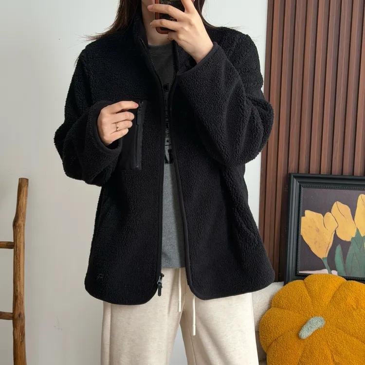 NANA【雪雾外套】冬季立领加厚颗粒绒外套防风宽松保暖时尚C0678