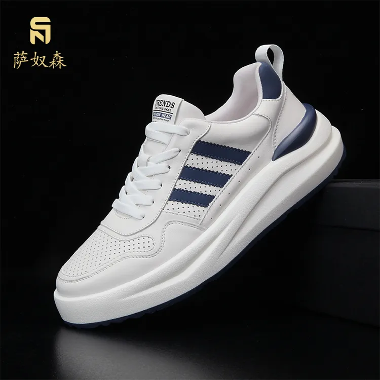 萨奴森夏季男鞋2025年新款透气时尚男士运动休闲鞋潮流百搭小白鞋
