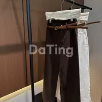 深圳货 高腰显瘦复古休闲垂感阔腿直筒长裤