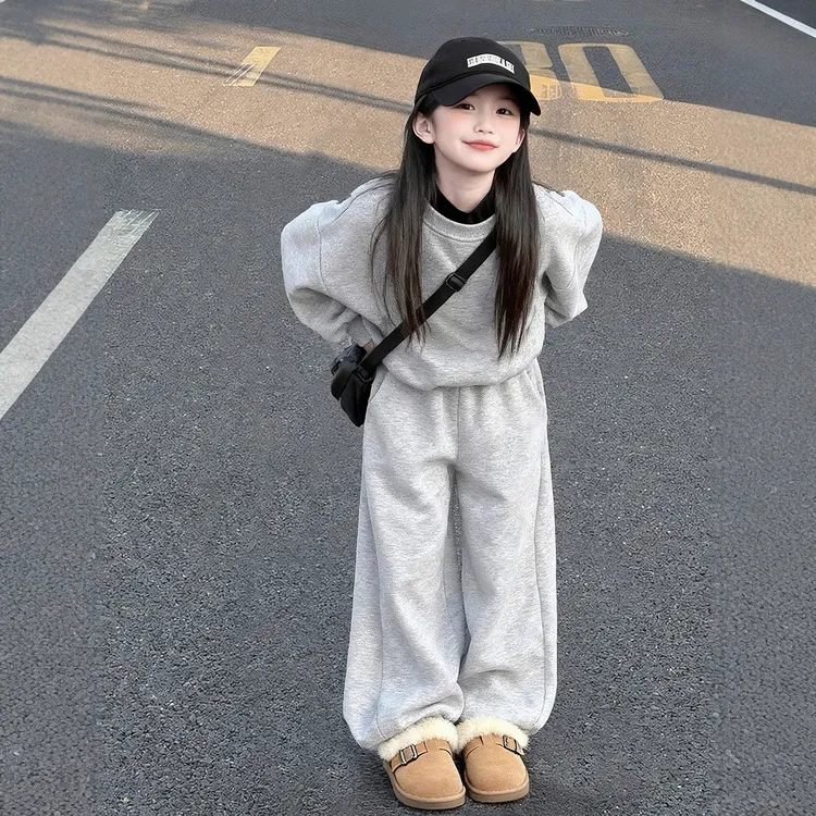 女童秋季套装2025新款潮酷穿搭小女孩网红炸街秋装儿童休闲运动服