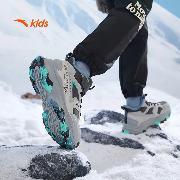 【二棉山脊3.0】安踏儿童男童棉鞋2025秋冬新防滑耐磨二棉高帮童鞋H