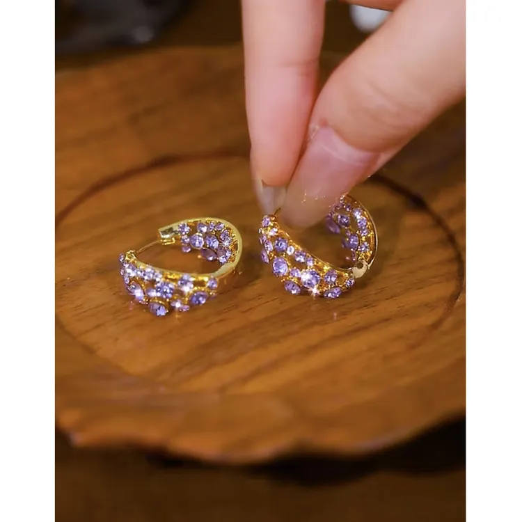 铜合金耳饰 新款轻奢【紫气东来】精致小巧时尚百搭0001