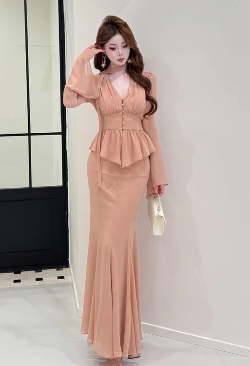 轻奢御姐风套装女秋季2025新款时尚气质名媛上衣包臀半身裙两件套