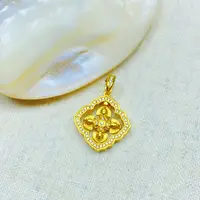 K0587经典黄色十字小草吊坠多样性发货49120