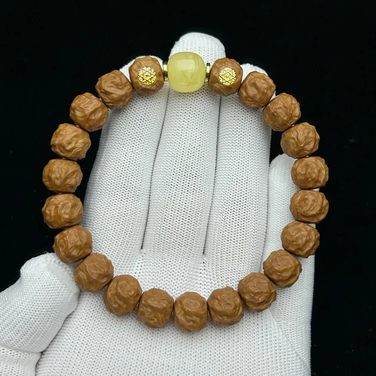 【龙蛇】猴头核桃雕刻手串 原生态全品 精工精卡 高端品质 毕业级别