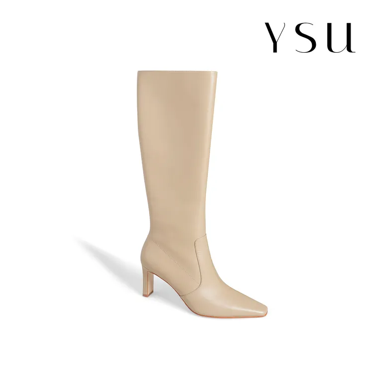 【余书】经典系列粗方跟小方头时装靴S3475A