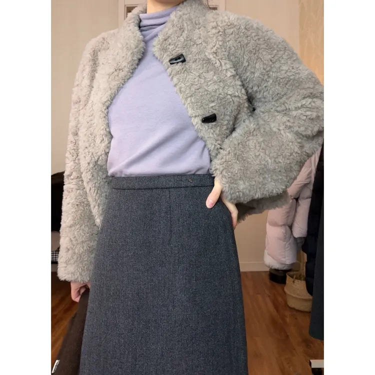 【米花糖】新款羊毛半身裙！重磅推荐！直筒裙女高腰显瘦面料挺阔舒适