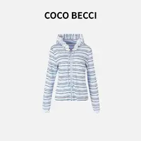 COCO BECCI【夏日风情】度假简约条纹长袖外套CFXYS31A0003