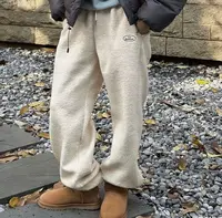 八家灯笼束脚裤韩国八家加绒束脚裤显瘦中缝休闲裤过冬（008-N）