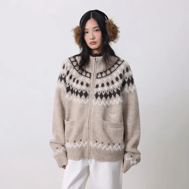 【郭俊辰同款】LOVEMELATER针织上衣慵懒外套费尔岛开衫毛衣夹克