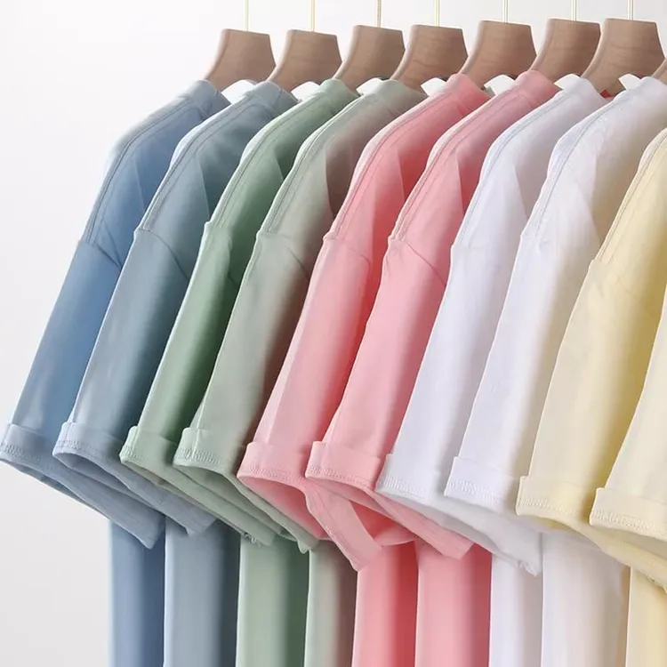 简约圆领宽松棉T百搭四季男女通用凉感速干重磅上衣短袖