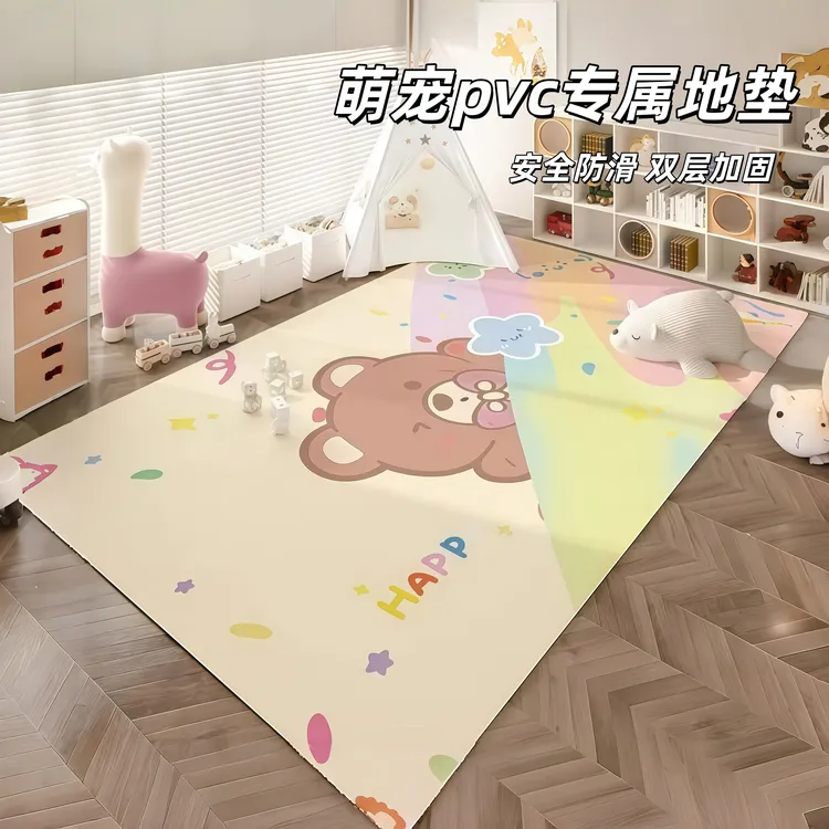 pvc宠物围栏地垫防水防尿防滑猫狗餐垫狗笼垫四季通用免洗垫子