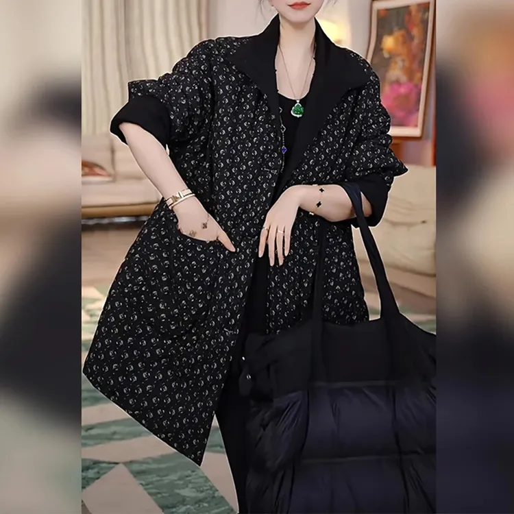 双面穿气质百搭纯色设计感潮流上衣2025新款复古时尚高级感棉服女