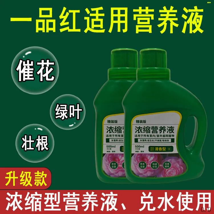 一品红营养液通用型万能营养液花肥绿植水培营养液植物肥料治黄叶