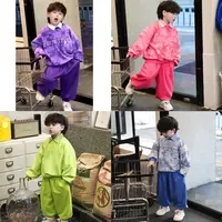 【现货】Jimmy妈童装 多姿多彩春季儿童彩色扎染套头幼儿园卫衣套装