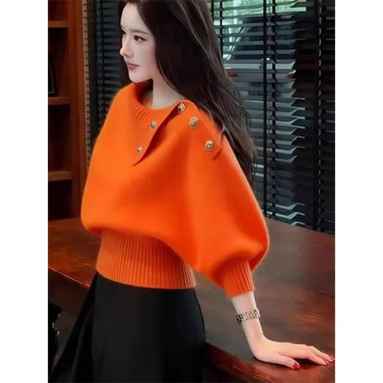 2025新款秋冬时尚轻熟气质淡人高知穿搭氛围感巨好看针织上衣