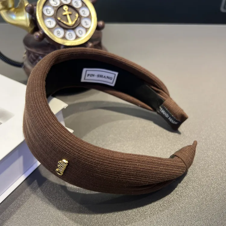 韩国博主同款宽条纹海绵高颅顶发箍女2025新款简约气质高级头箍