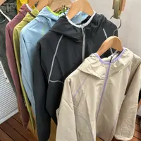 户外山系情侣款宽松哈苏明线连帽冲锋衣训练外套