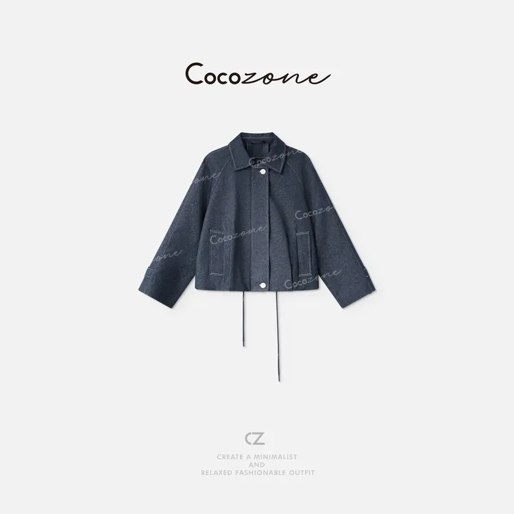 COCO ZONE 刘一一“布森外套”斜纹肌理品质感外套 CD2A1756