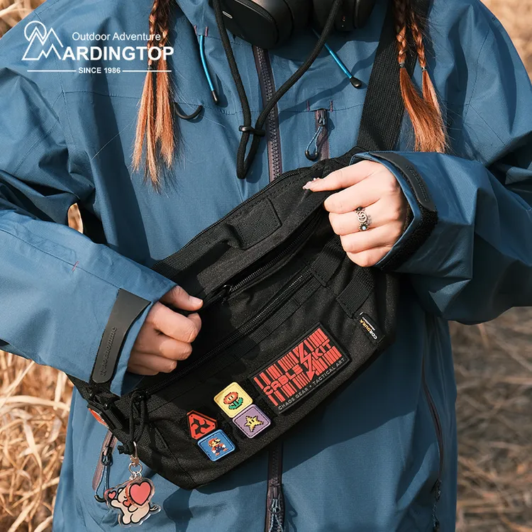 Mardingtop通勤骑行斜挎包机能风休闲时尚机能风多功能腰包