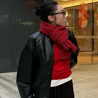 Action Studios【红围巾】新款秋冬保暖纯色围巾1188