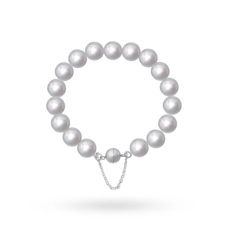 合金仿珍珠手链 她绽放极简风环保玻璃ins珍珠手串高级感百搭手链