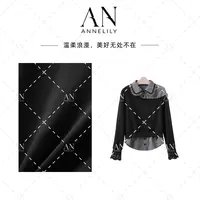 ANNELILY安琪琪【小韵】秋季新款精致气质假两件衬衫AW2507041