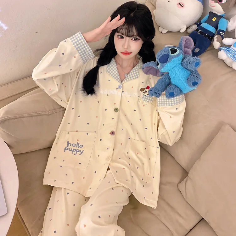 【蓄热型】德绒睡衣女秋冬季2025新款甜美长袖保暖可爱家居服套装