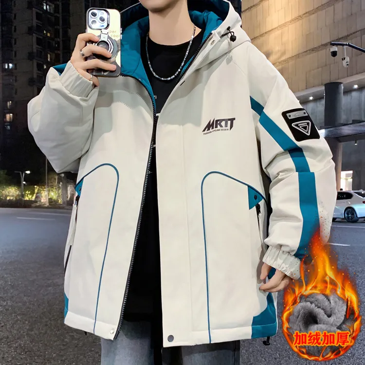 2025春季新款潮流潮牌休闲宽松连帽男生帅气外套工装ins男士夹克